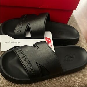 New Balance Black Slide Sandals